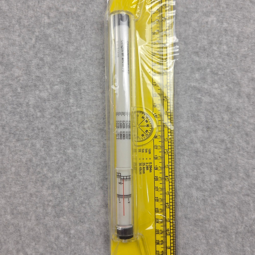 Rolling Ruler 12 Inch Parallel Drawing Tool Protractor Yellow Multi-Purpose New - Picture 3 of 7
